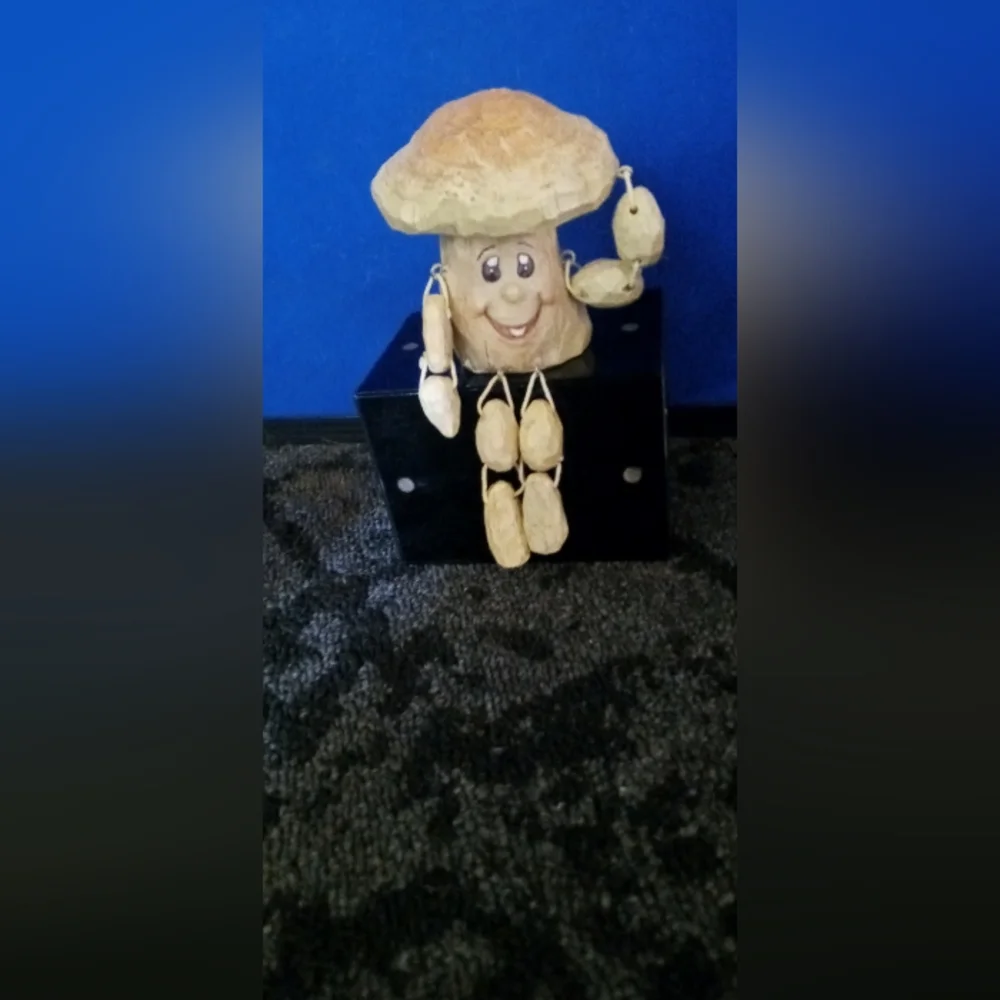 Whimsical Beige Mushroom Plush Accent - Brand Unspecified